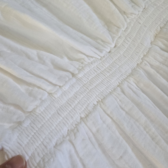NWT Boden Anna Double cloth Midi dress white cotton gauze ruching sz 6P - Picture 14 of 14